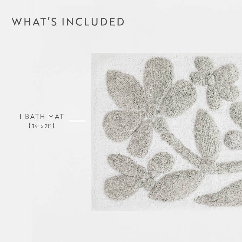 Becky Cameron 100% Cotton Floral Patterned Bath Mat