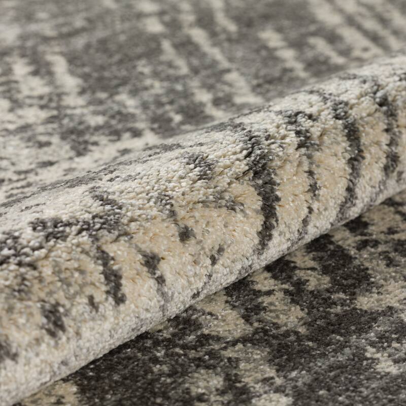 Addison Barkley Dense Abstract Shadow Striped 1'8" x 2'6" Accent Rug