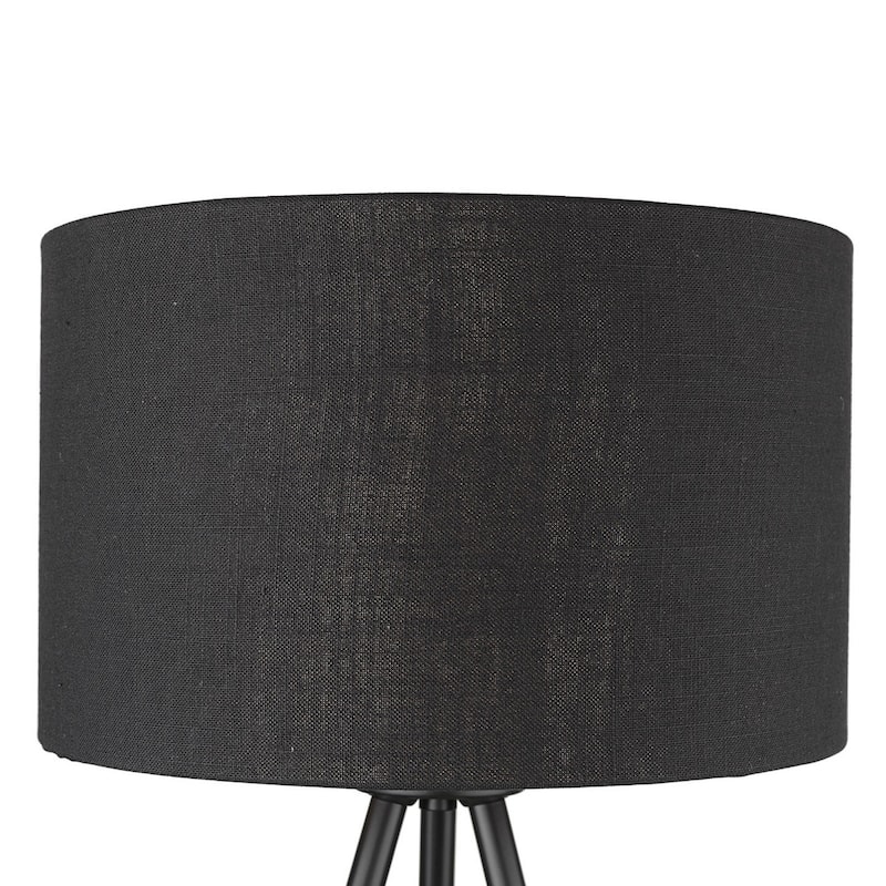 22 Inch Metal Tripod Table Lamp with Drum Shade for Living Room