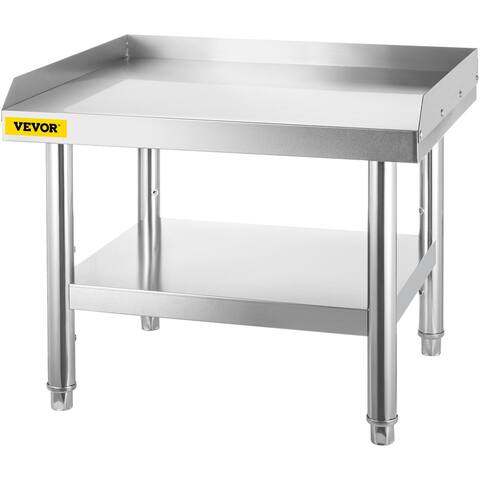 VEVOR Stainless Steel Equipment Grill Table Grill Stand Table with Adjustable Storage Undershelf