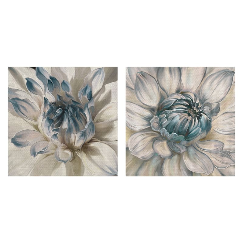 Daytime Dahlia I Blue, II by Studio Arts Canvas Art Prints