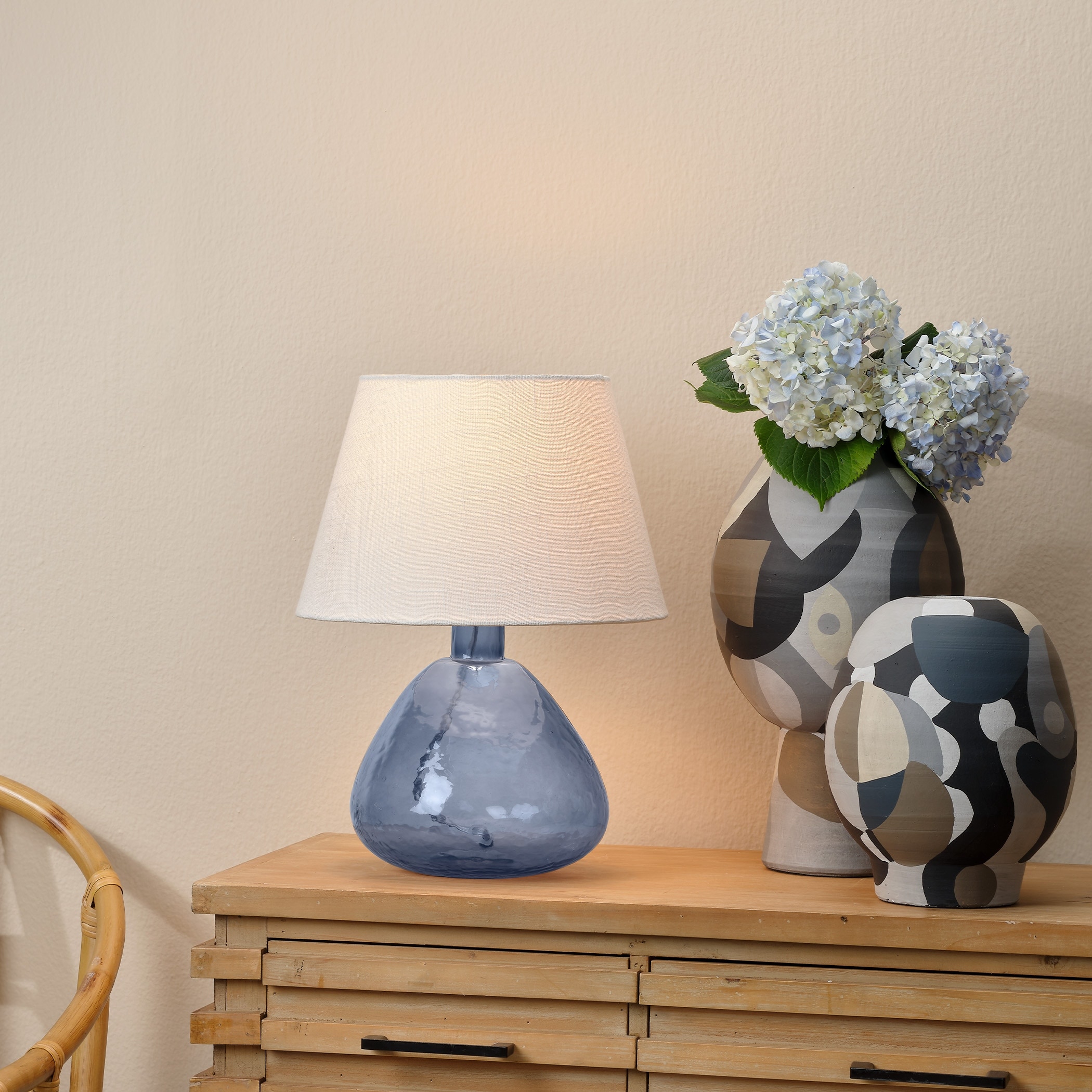 Alden Decor Dolan Glass Table Lamp