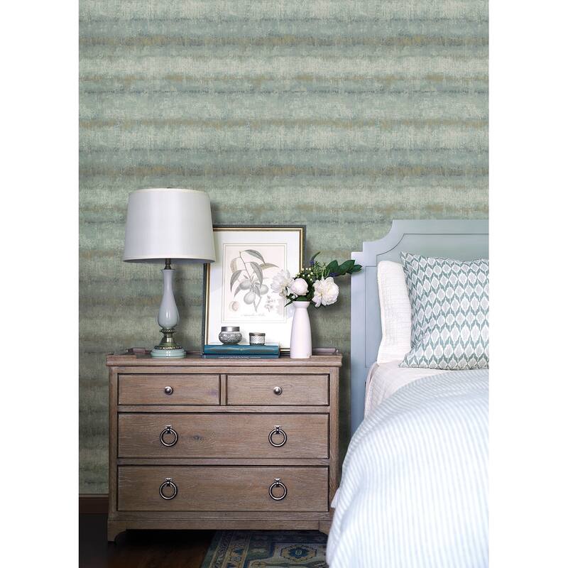 A-Street Prints Morningtide Light Blue Textured Stripe Wallpaper