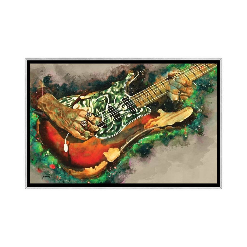 iCanvas "Joe Perry's Electric Guitar" by Pop Cult Posters Framed