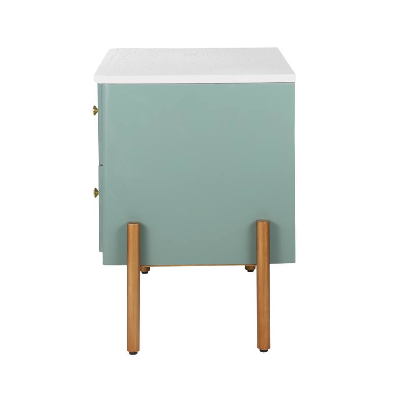 Bedroom Nightstand End Table Bedside Table with 2 Storage Drawers