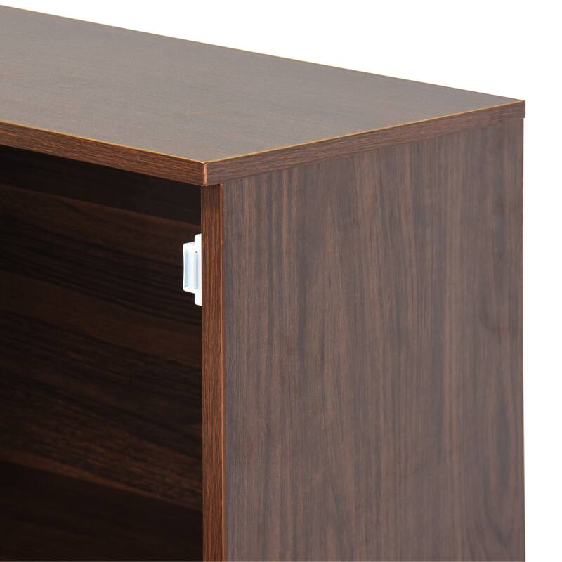 Foldable Desk Cabinet with Storage Drawer & Shelves, Space-Saving Wall Storage Cabinet Buffet Cabinet