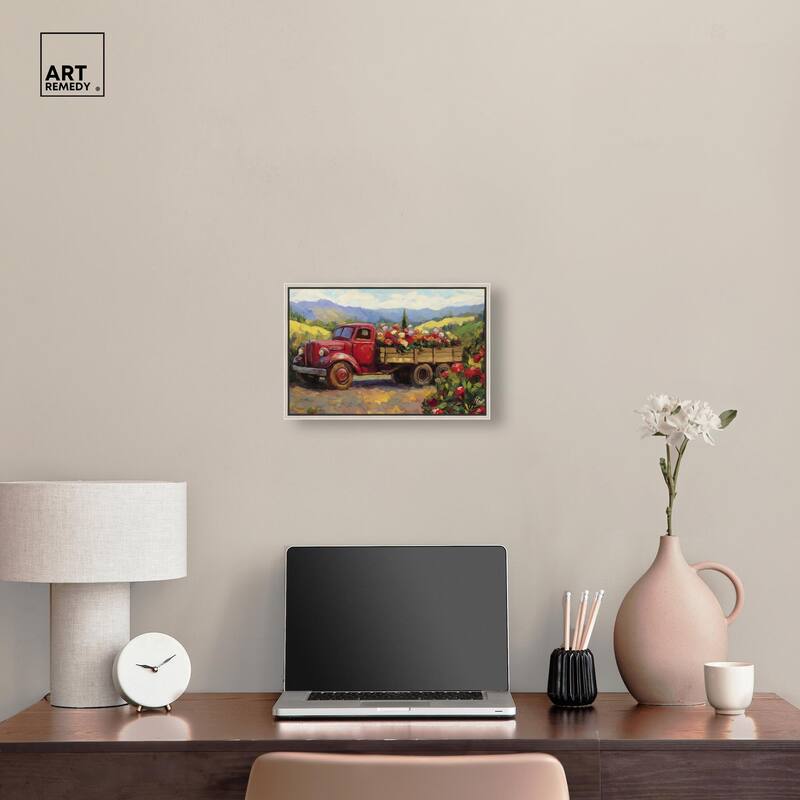 Flowers in Transit II Canvas by Art Remedy