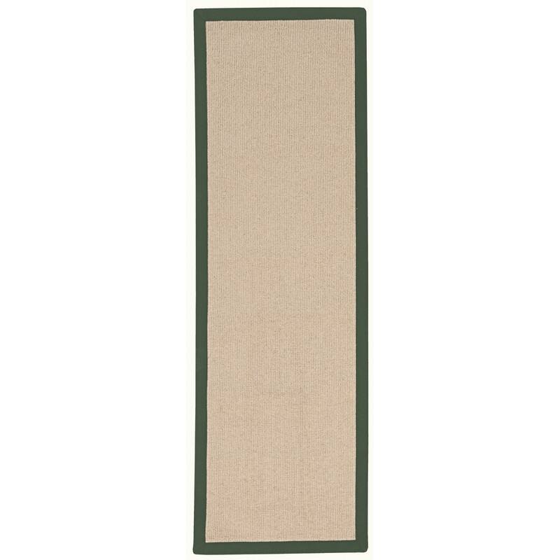 Linon Athena Hand Crafted Classic Wool Rug - 2'6'' x 8' - Green