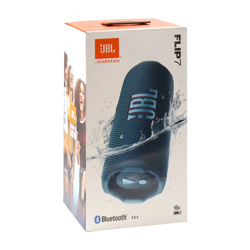 JBL Flip 7 Portable Waterproof Bluetooth Speaker (Blue) + JBL T110 in Ear Headphones
