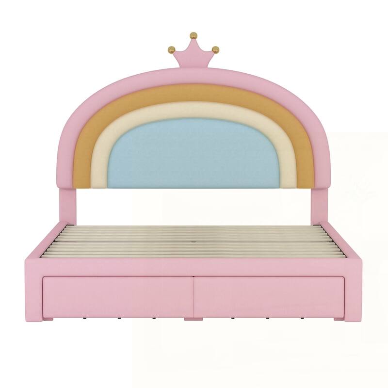 Princess Platform Bed with Storage Drawer