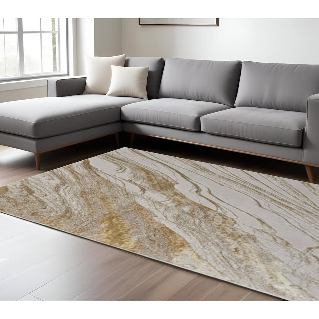 HomeRoots Abstract Industrial Rectangle Area Rug