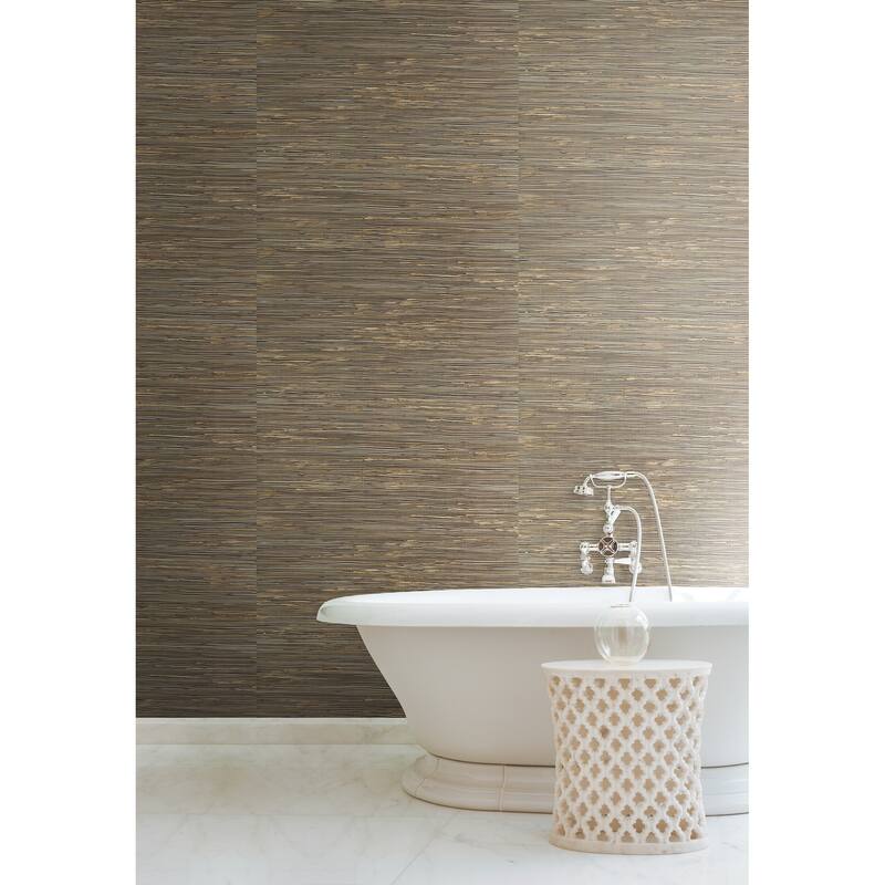York Wallcoverings River Grass Black Wallpaper