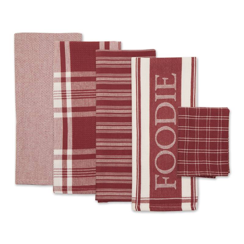DII Foodie Dishtowel And Dishcloth 5 Piece