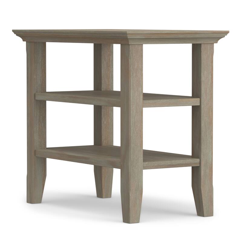 WYNDENHALL Normandy 14 inch Wide Solid Wood Transitional Narrow Side Table - 14 Inches wide