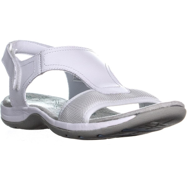 white flat comfort sandals