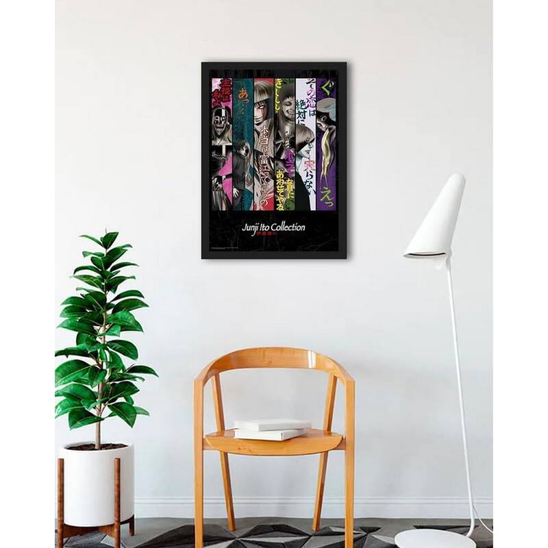 Junji Ito Color Collage Framed Poster - 24 x 36 Inch