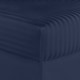 preview thumbnail 36 of 116, Home Sweet Home Dream Striped 1200 TC Cotton Deep Pocket Bed Sheet Set Navy - Full