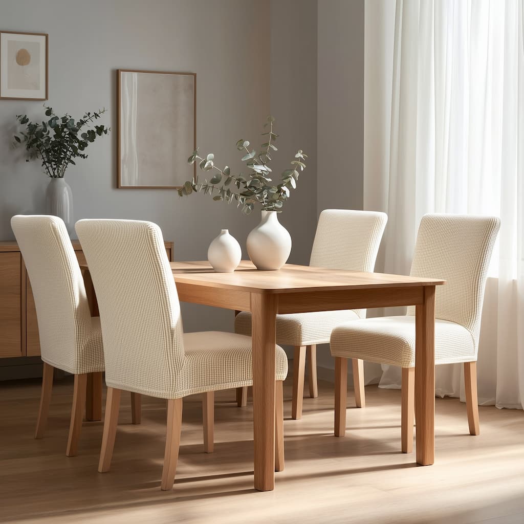 Deconovo Spill Proof Stretch Dining Chair Slipcovers Set of 4