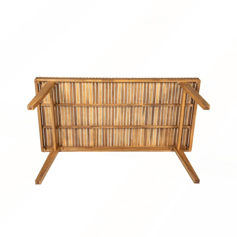 5 - Piece Patio Furniture Set with Acacia Wood Table and 4 Chairs