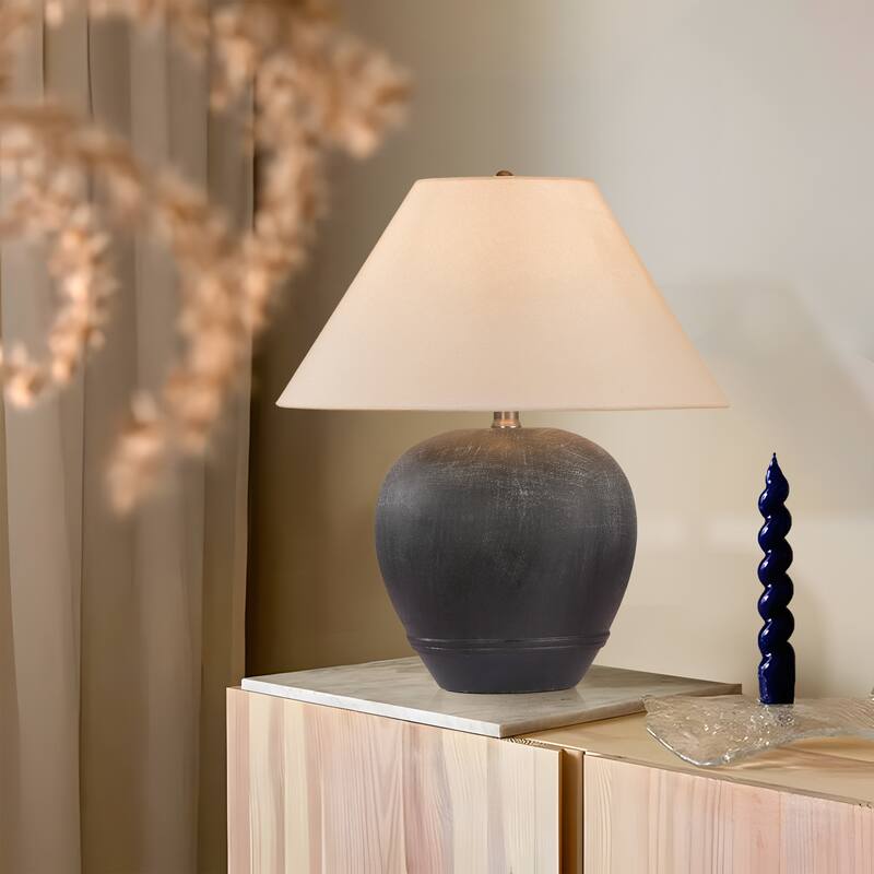 Global Accent Ceramic Table Lamp with Linen Shade