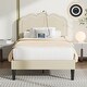preview thumbnail 9 of 17, VECELO Upholstered Platform Kids Bed Frame with Headboard & LED Lights,Twin Size Bed Set of 2