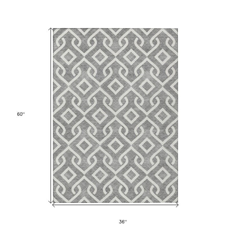 HomeRoots Geometric Transitional Rectangle Outdoor Rug