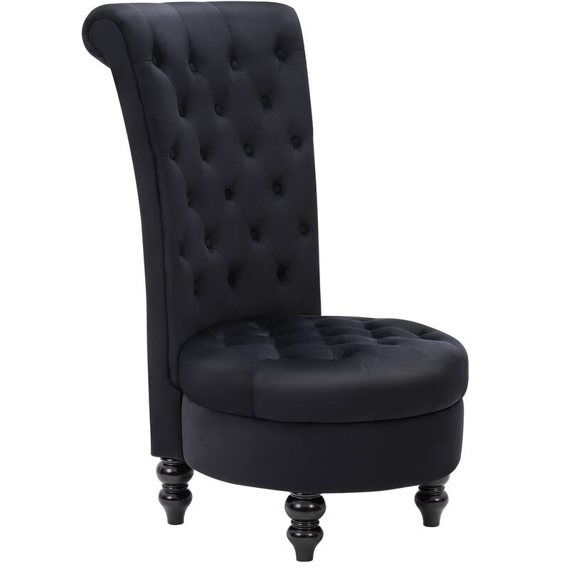 AVAWING Throne Royal Chair Thick Padding and Rubberwood Legs