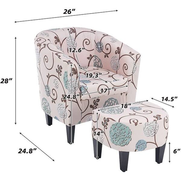 EROMMY Modern Accent Chair with Ottoman Foot Rest Bed Bath & Beyond