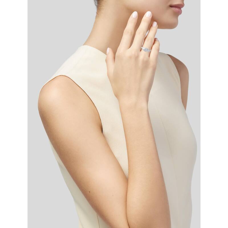 Joelle Collection Diamond Pave Signet Pinky Ring for Her 14k Gold TDW