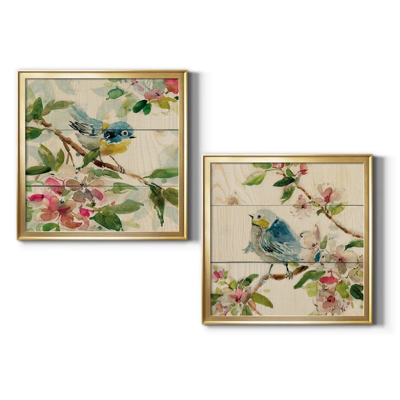 Birds and Blossoms I Premium Framed Canvas - Ready to Hang