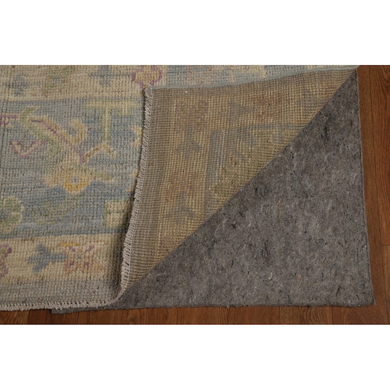 Grey Oushak Turkish Area Rug Handmade Vegetable Dye Wool Carpet - 9'3" x 12'0"