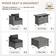 preview thumbnail 56 of 179, AOXUN Fire Pit Conversation Set Rattan Sofa Set Outdoor Furniture With Cushions