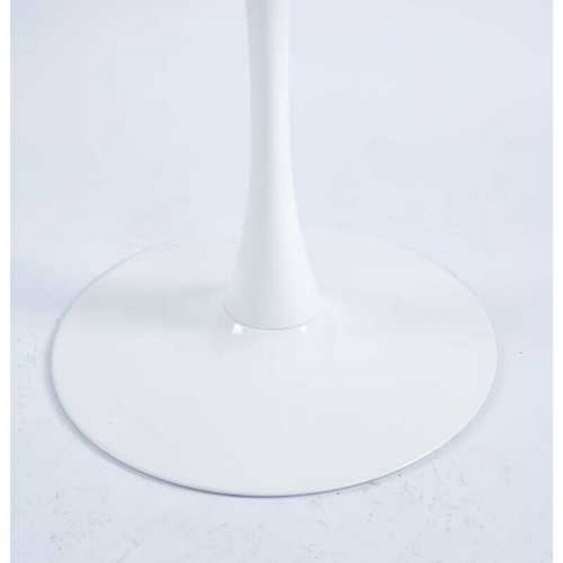 5-Piece Set, Pedestal Dining Table and 4 Transparent Plastic Chairs