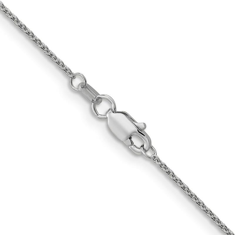 Curata 10k White Gold 9-inch 1.0mm Cable Chain Anklet Ankle Bracelet for Women