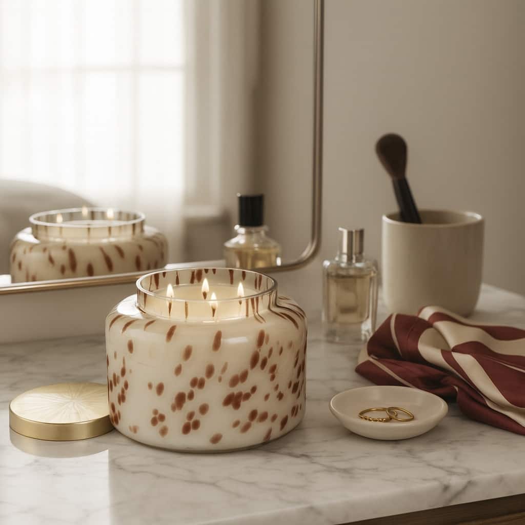 Decorative Scented Candle with Lid - Cinnamon Speckle 180oz - 9"