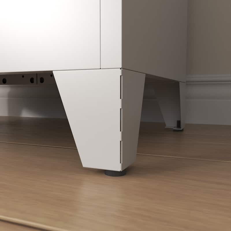 72 Inch White Pantry Cabinet with 2 Drawers, Freestanding Kitchen Storage Cabinet with Adjustable Shelves