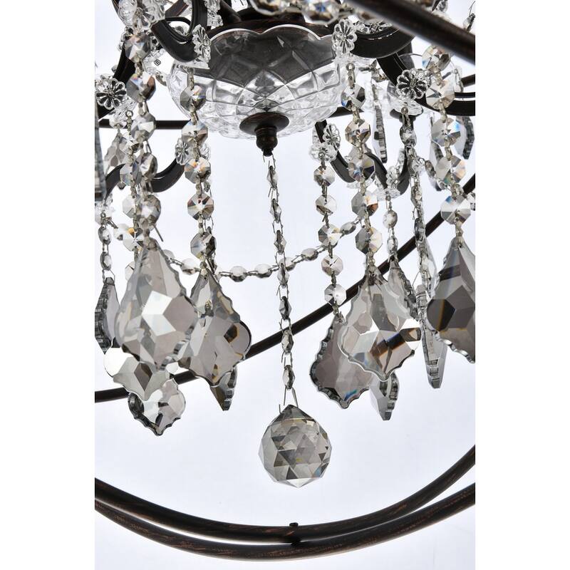 Royce Edge 6 light Dark Bronze Chandelier