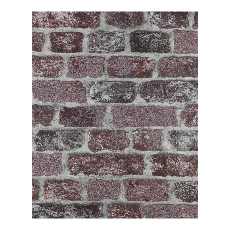Brewster Baker Street Red Brick Wallpaper - 20.5 x 396 x 0.025
