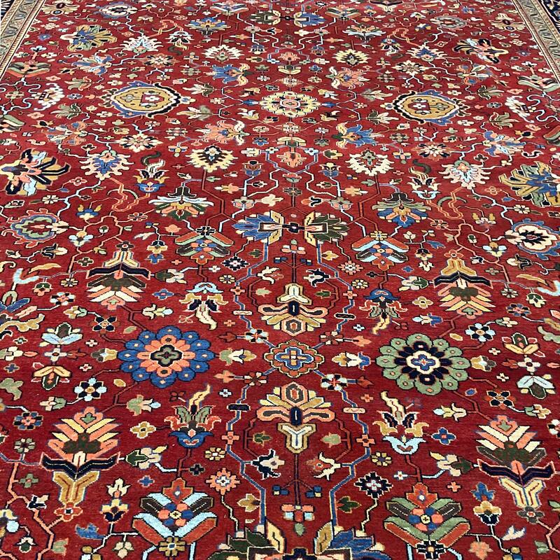 HERAT ORIENTAL Hand-knotted Indo 10' x 14' Serapi Wool Rug - 10' x 14'
