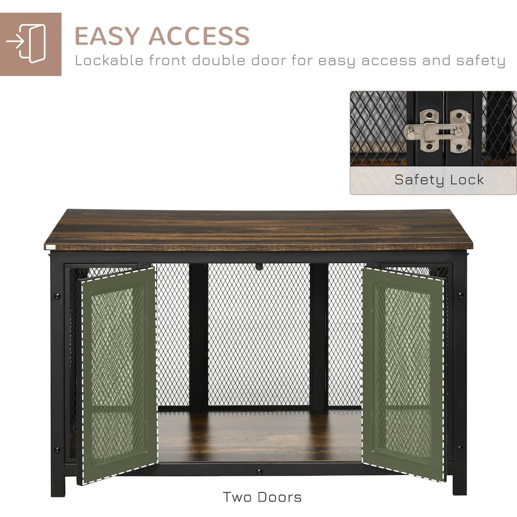 Large End Table Dog Crate with Flip-Up Roof Dog House Puppy Crate for Small Dogs Pet Kennel Dog Kennel