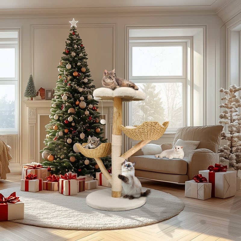 Cat Tree Tower Condo Furniture Scratch Post for Kittens Pet House Play