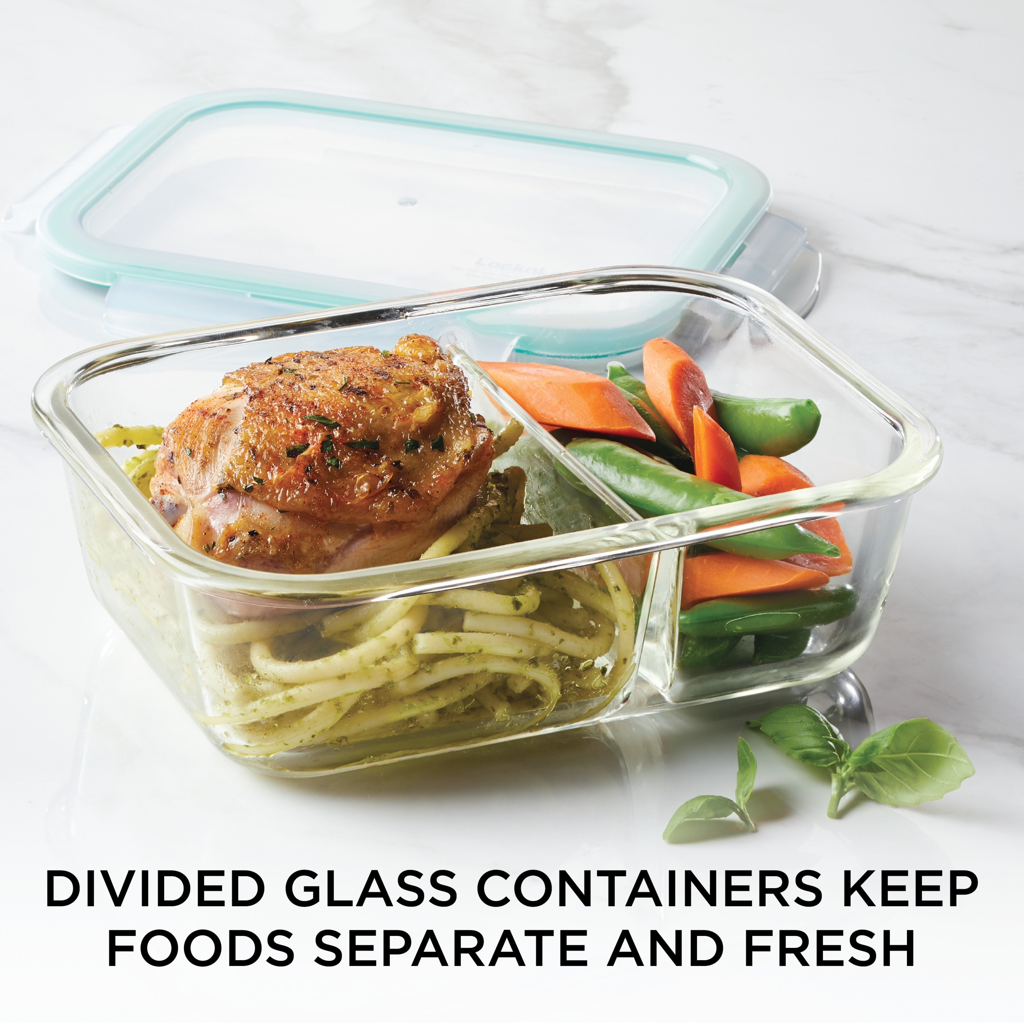 Lock & Lock Purely Better Glass Round Food Storage Container