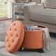 preview thumbnail 42 of 48, Copper Grove Chrysanthemum Round Storage Ottoman