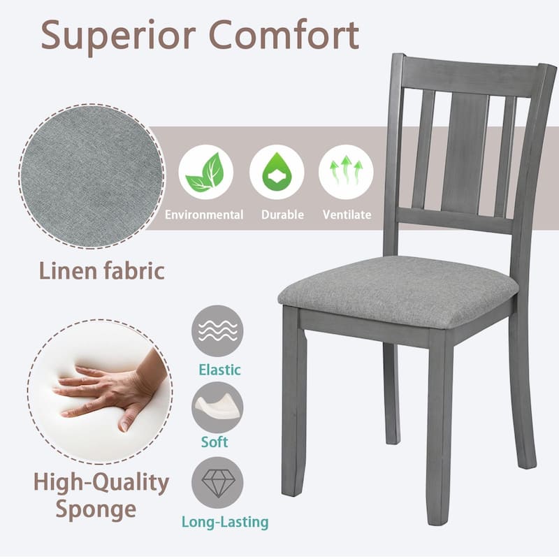 Set of 4 Counter Height Dining Chairs with Padded Seats