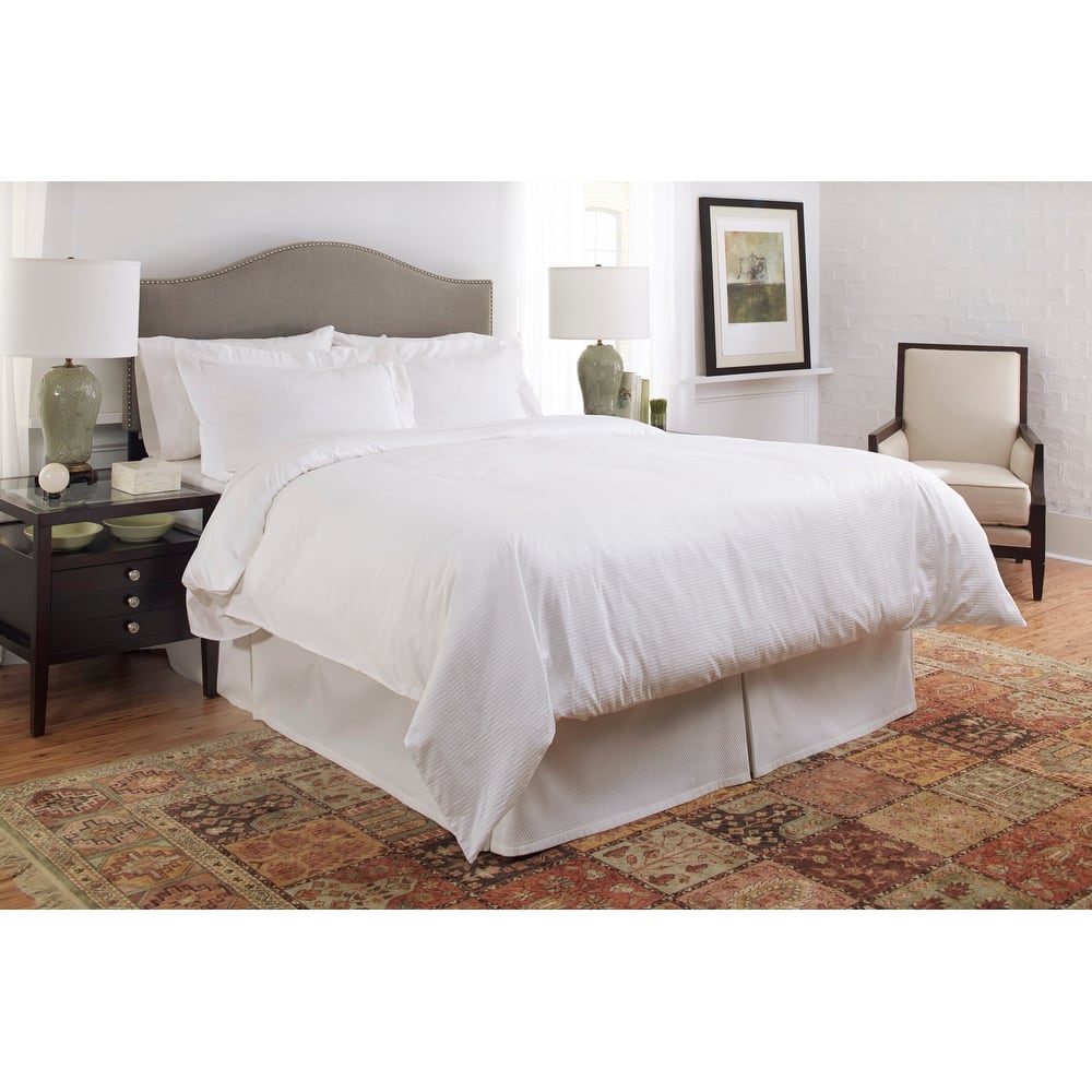 Pointehaven 450 TC Dobby Jacquard Cotton Luxury Size Duvet Set