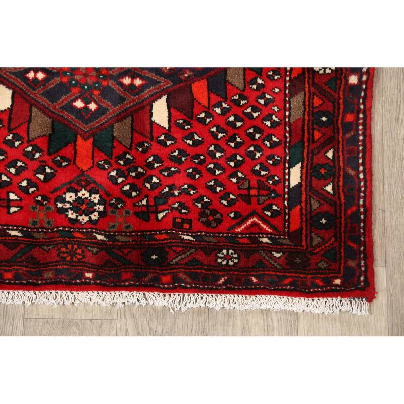 Geometric Hamedan Persian Traditional Area Rug Wool Hand-knotted - 3'2" x 5'8"