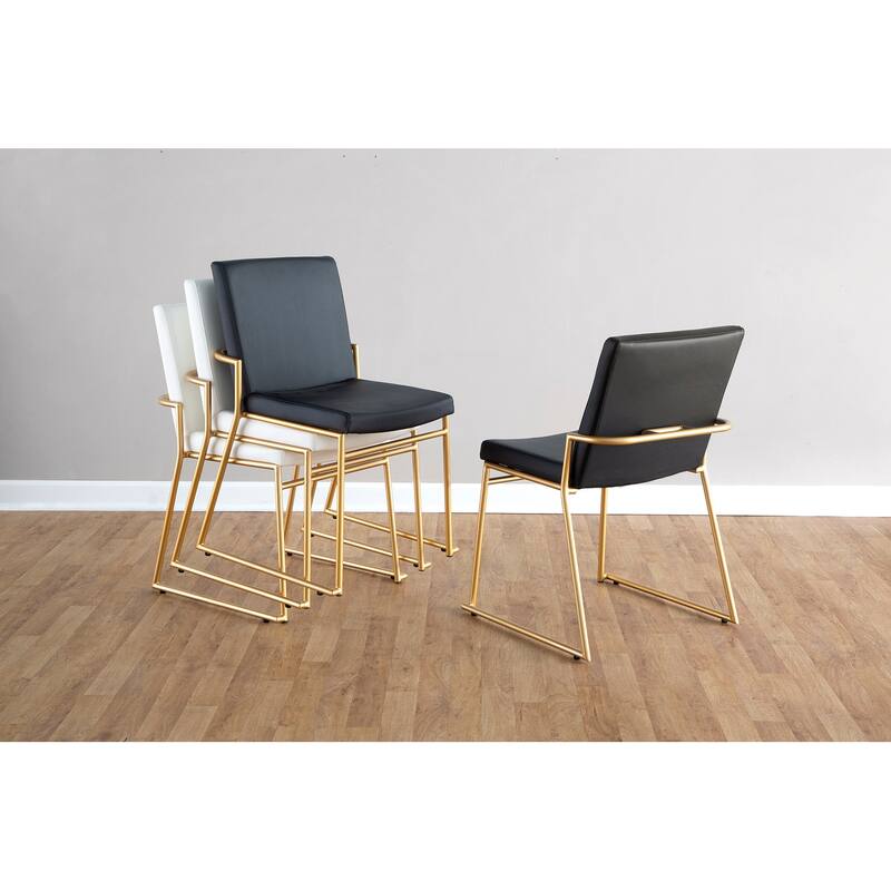 Silver Orchid Jayci Gold Metal Dining Chair (Set of 2)