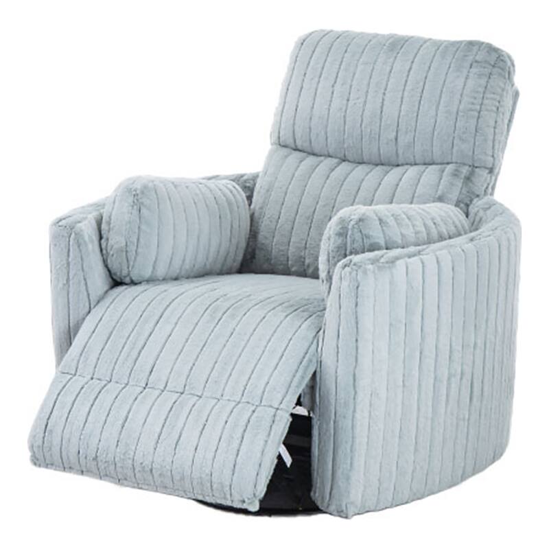 DH BASIC Modern Chenille Power Swivel Glider Recliner by Denhour