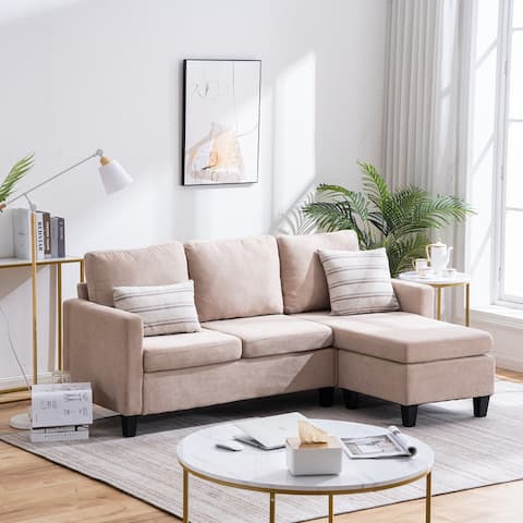 3 Colors Reversible L-shaped Sectional Sofa Set