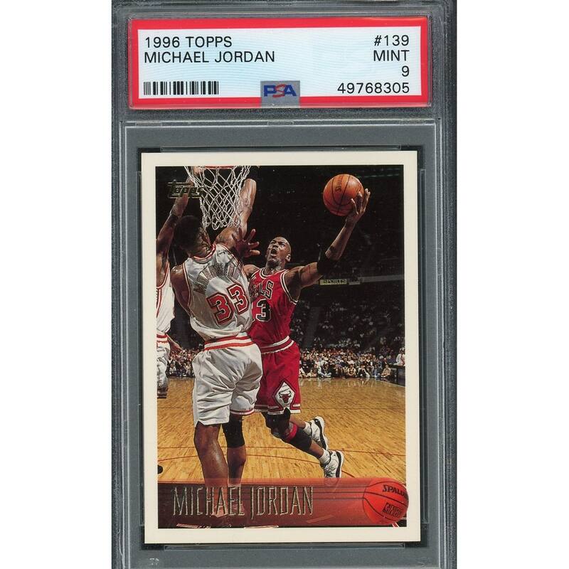 Michael Jordan 1996 Topps Basketball Card #139 Graded PSA 9 MINT - 8'6" x 11'6"